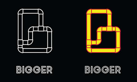 Letter B Initial  shaped from Bended Pipes. Fit for business, icon, identity, company , card, architecture, water related, etc.のイラスト素材