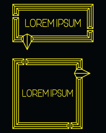 Design Template of Speech Bubble Frames in yellow. Perfect for card, promo, social media feed, content, page, greeting , sign, symbol, label, sticker, etcのイラスト素材