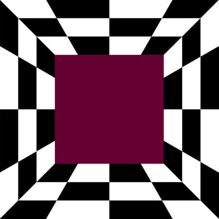 Black and white abstract checkerboard in square for background.のイラスト素材