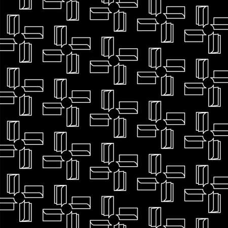 Illustration pattern design of Books with black color background. Good for fabric motif, textile, paper gift, etcのイラスト素材