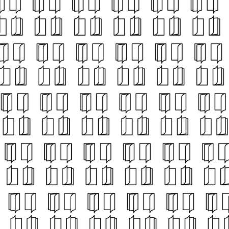Illustration pattern design of Books with white color background. Good for fabric motif, textile, paper gift, etcの写真素材