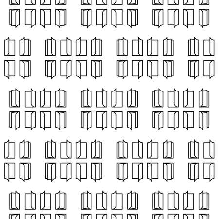 Illustration pattern design of Books with white color background. Good for fabric motif, textile, paper gift, etcの写真素材