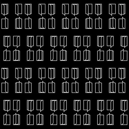 Illustration pattern design of Books with black color background. Good for fabric motif, textile, paper gift, etcのイラスト素材