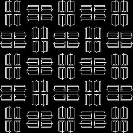 Illustration pattern design of Books with black color background. Good for fabric motif, textile, paper gift, etcのイラスト素材