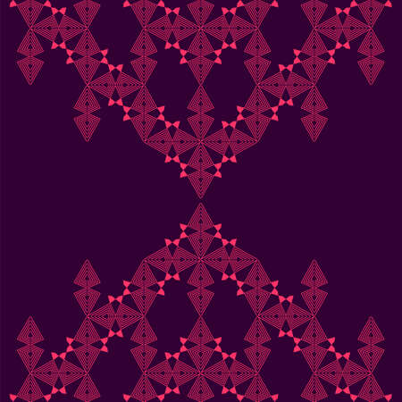 Geometric Pattern of Formed Lines Isolated on Purple Background.のイラスト素材