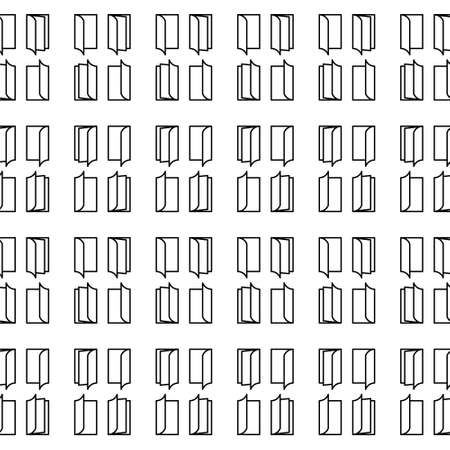 Illustration pattern design of Books with white color background. Good for fabric motif, textile, paper gift, etcのイラスト素材