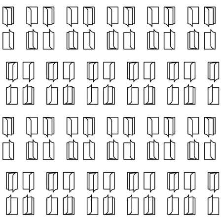 Illustration pattern design of Books with white color background. Good for fabric motif, textile, paper gift, etcのイラスト素材