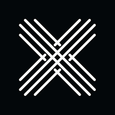 Letter x logo design in abstract line art.のイラスト素材