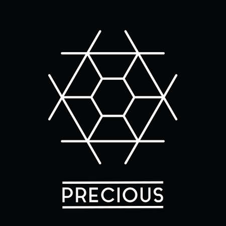 Logo vector that illustrated of glaring hexagonal diamond