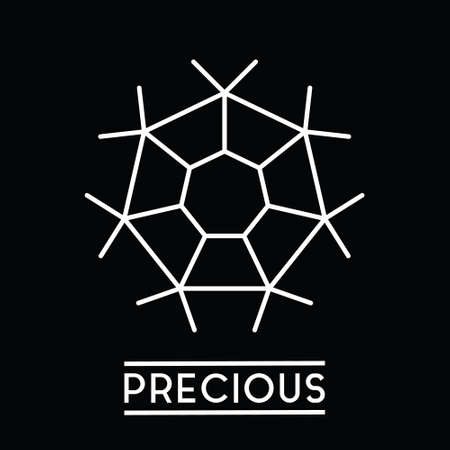 Logo vector Logo vector that illustrated of glaring hexagonal diamondのイラスト素材