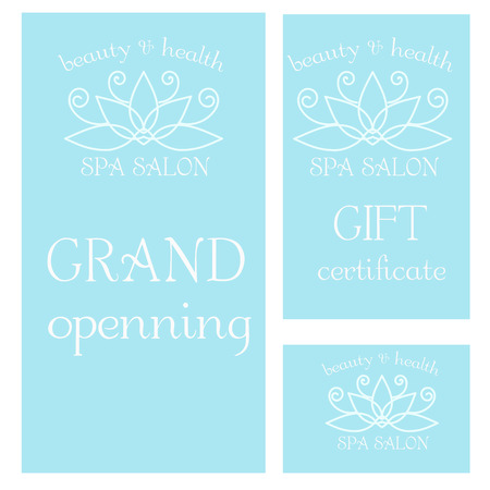 Dsign for spa sallon.  in soft tones. Vector illustration with copy spaceのイラスト素材