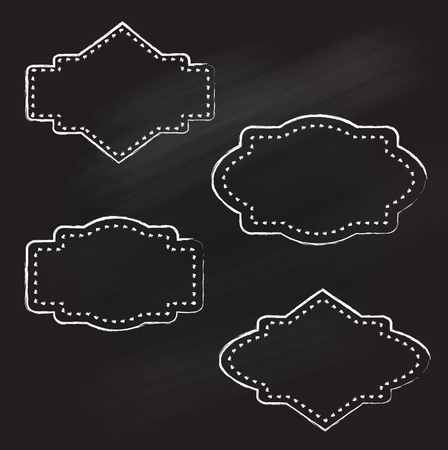 Vector Illustration of vintage labelsのイラスト素材