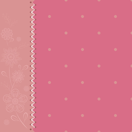 Polka dot dark pink background. Vector illustrationのイラスト素材
