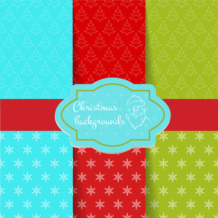 Set of Christmas patterns and seamless background.Illustrationのイラスト素材