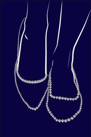 Diamond shoesのイラスト素材