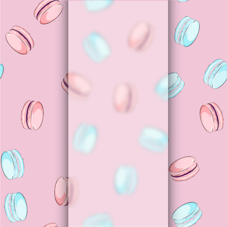 Seamless pastel macaronsのイラスト素材