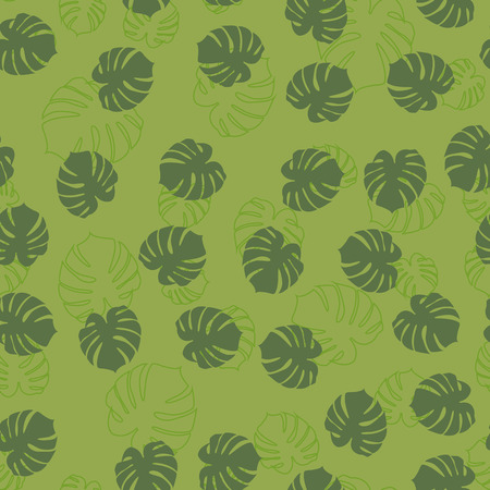 Pattern of leaves monsteraのイラスト素材