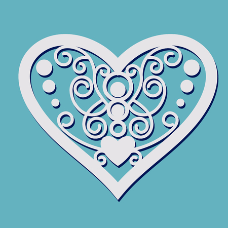 Lace Heart shapeのイラスト素材