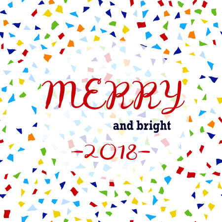 Christmas card with confettiのイラスト素材