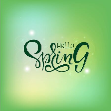 Hand sketched Spring textのイラスト素材
