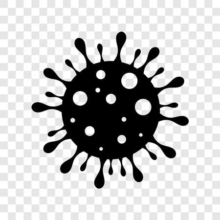Vector  virus Icon. Virus sign isolated on transparent backgroundのイラスト素材