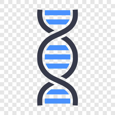 DNA vector icon isolated on transparent background. DNA helix icon for design.のイラスト素材