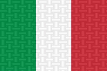 Flag of Italian in art design illustrator vector ESP 10のイラスト素材