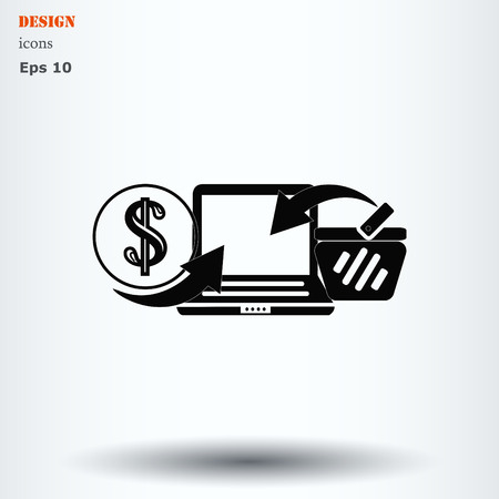 On line sale iconのイラスト素材