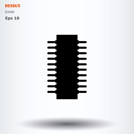 Circuit board, technology icon, vector illustration. Flat design styleのイラスト素材