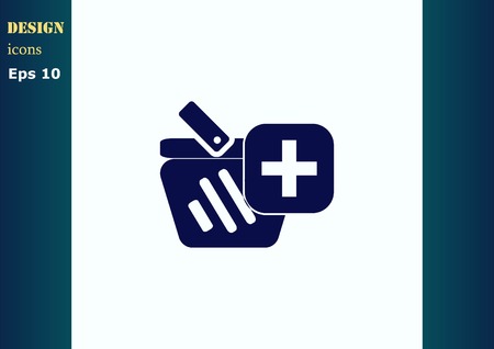 Shopping trolley, cart icon, On line sale iconのイラスト素材