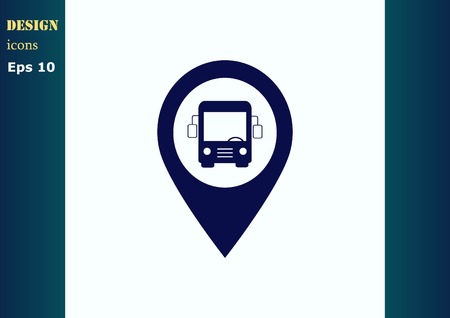 Bus iconのイラスト素材