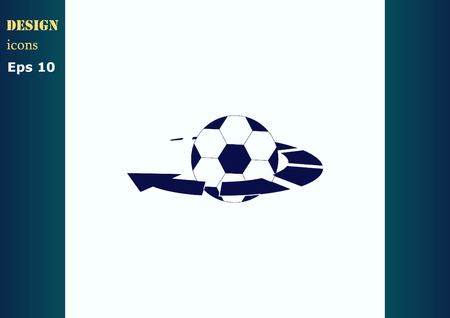 Football isolated on a white iconのイラスト素材
