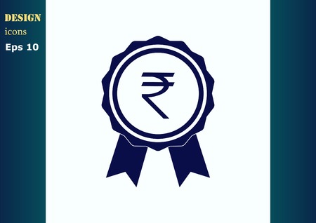 Indian Rupee banking iconのイラスト素材