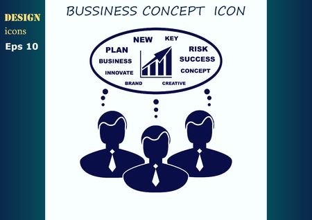 Business strategy icon, business concept icon, vector illustration.のイラスト素材