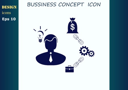 Business strategy icon, business concept icon, vector illustration.のイラスト素材