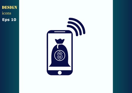 Electronic money iconのイラスト素材