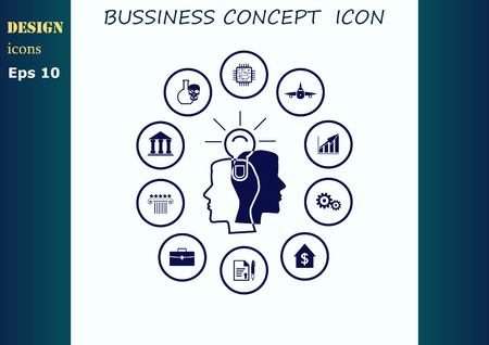 Business strategy icon, business concept icon, vector illustration.のイラスト素材