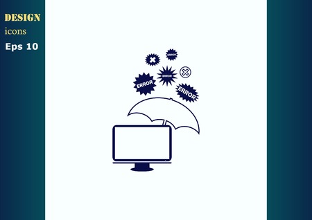 Protecting your computer laptop iconのイラスト素材