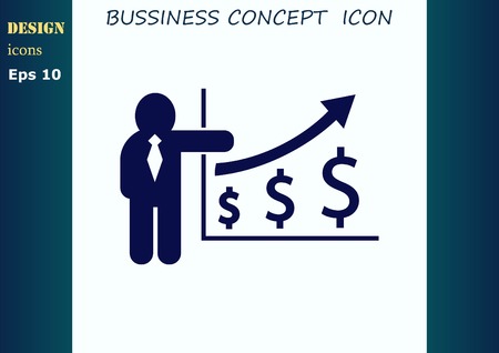 Business strategy icon, business concept icon, vector illustration.のイラスト素材