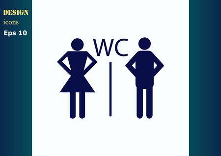 Symbols inlet to the toilet  iconのイラスト素材