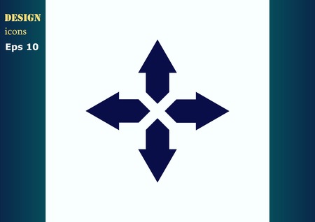 Arrow indicates the direction iconのイラスト素材