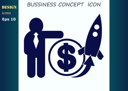 Business strategy icon, business concept icon, vector illustration.のイラスト素材