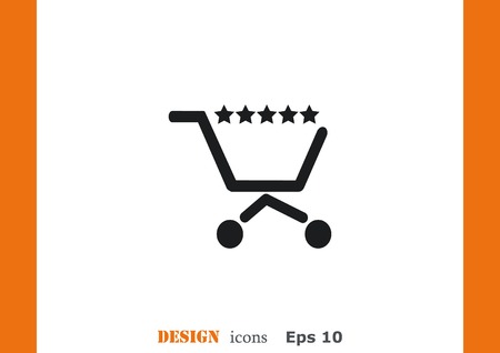 Shopping trolley, cart icon, On line sale iconのイラスト素材