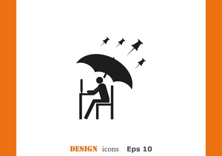 Protecting your computer laptop iconのイラスト素材