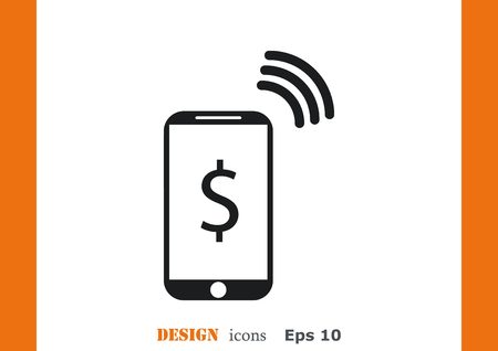 Electronic money iconのイラスト素材