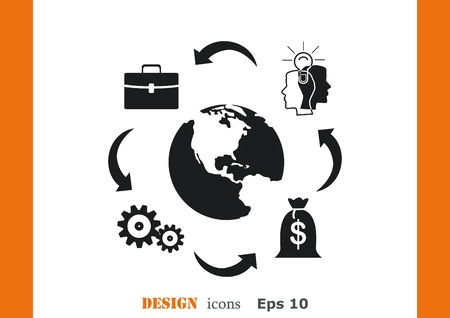 Business strategy icon, business concept icon, vector illustration.のイラスト素材