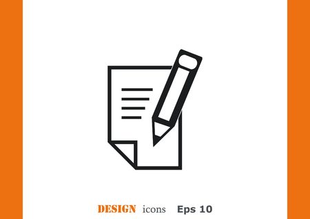 Pencil writing icon.のイラスト素材