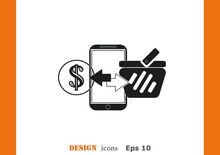 On line sale iconのイラスト素材