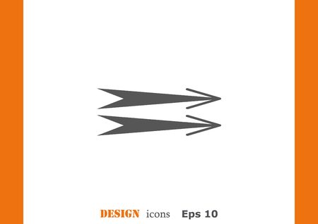 Arrow indicates the direction iconのイラスト素材