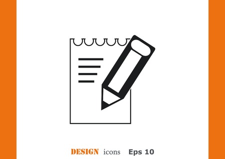 Pencil writing icon.のイラスト素材